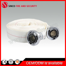 PVC/ Rubber Lined White Jacket Fire Hose with Hose Couplings